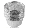 Forma de alumínio para tarte de ovo, copo de alumínio, redondo, descartável, tigela doméstica, bolo, pudim, base de papel para assar, forma de alumínio para tarte de ovo, papel de alumínio para tarte de ovo