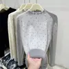 Camiseta Base de Manga Larga con Volantes y Lunares Dulces para Mujer, Otoño e Invierno, Tejido de Terciopelo Alemán Cepillado, Cuello Semi Alto, Corte Ajustado, Precioso Top Interior