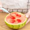 H992 Plato de Fruta de Acero Inoxidable de Doble Cabeza Cuchara para Bolas Cuchillo para Tallar Corrugado Cuchara para Sacar Bolas de Sandía Grabador de Fruta