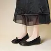 Mocasines de Piel Suave para Mujer Primavera y Otoño 2026 con Aumento Interno de Altura de 5 CM, Suela Gruesa, Punta Dividida y Suela Plana