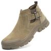Novos Sapatos de Proteção do Trabalho para Soldador Masculinos Antiesmagamento, Antiperfuração, Antiescaldante, Leves, Slip-on para Proteção Antiga no Local