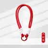 Lanyard color macaron color con hebilla de resorte corta llavero lanyard cuerda anti-pérdida aro único lanyard para teléfono lindo en stock