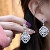 Brincos de noiva franja cravejados zircônia diamante completo brincos femininos ins Europeu Americano leque brincos festa banquete fábrica atacado