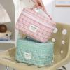 Nueva bolsa de cosméticos estilo Chanel de gran capacidad, bolsa de viaje para guardar brochas de maquillaje y cuidado de la piel, bolsa portátil para lavar pintalabios de niña.