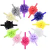Diadema de encaje de gasa con flor para niños, accesorios para el cabello de bebé, venta al por mayor, 13 colores opcionales