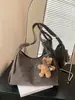 2026 Nova Bolsa de Ombro sob o Braço de Grande Capacidade para o Dia a Dia Bolsa de Ombro Simples Bolsa Tote de Nicho Bolsa Transversal Colorida Sólida da Moda Tendência