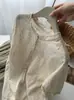 Camisa Bordada de Cuello Alto Retro para Mujer, Nuevo Estilo de Verano, Corte Holgado con Dobladillo de Encaje, Top de Manga Corta, Blusa Estilo Mori Suave