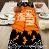 Camino de Mesa Nuevo Más Vendido en Amazon Transfronterizo, Mantel de Halloween de Gama Alta, Bandera Decorativa de Mesa para Día de Muertos, Hecho a Medida