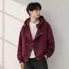 Chaqueta de hombre talla grande 2026 otoño nuevo estilo estilo Hong Kong de alta gama genial top para hombre abrigo casual holgado para hombre