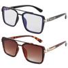 Gafas de sol cuadradas de metal retro europeas y americanas, gafas de sol de estilo coreano de moda para hombres, ins Wind Net rojo, mismo comercio exterior transfronterizo al por mayor