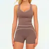 Conjunto de sujetador y shorts hecho a medida transfronterizo para mujer, ropa deportiva para correr y fitness al aire libre, ropa de gimnasio, ropa casual para yoga, venta caliente