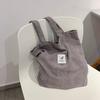 Bolso de Hombro de Pana en Stock, Bolso de Mano Estudiante Bai Ta, Bolso de Compras Casual Shiling Guangzhou 2025, Bolso Tote para Mujer