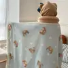 Manta de lã de cordeiro quente e espessa para outono e inverno, flanelado de leite fofo com desenho, manta de sofá dupla face quente para lazer