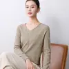 Nuevo Otoño 2026 Estilo OL Elegante Jersey de Terciopelo Andy de Cuello en V Regular Suéter de Punto para Mujer