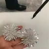 Diseño de Nicho Sentido Nuevo Estilo Pendientes Lujo Ligero Nicho Distintivo Flor Borla Negra Pendientes Pendientes