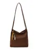 Bolso Retro de Nicho con Estampado de Leopardo para Otoño e Invierno para Mujer 2025 Nuevo Bolso de Hombro Axila de Moda para Viajes Bolso Tote Cubo