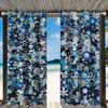 Cortinas Pretas Modernas Personalizadas com Estampa Floral de Primavera para Varanda, Dropshipping Disponível