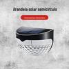 Luminária de parede solar LED semicircular, decorativa para pátio, gota d'água, lâmpada de cerca, luz de projeção, lâmpada de lavagem de parede, luz de degrau, lâmpada de sombra de parede