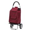 Carrito de compras para personas mayores, ligero, para el hogar, con bolsillo lateral, plegable y pequeño.