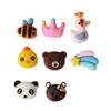 Dibujo animado animal pequeño pvc goma suave accesorios de joyería funda para teléfono móvil horquilla cuerda para el pelo de niños accesorios material pegatinas