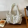 Bolso de Hombro Individual de Estilo Coreano Otoño e Invierno de Alto Valor Bolsos Creativos con Personalidad Girly Bolso Tote Versátil para el Trabajo con Lunares