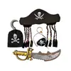 Disfraces de Cosplay de Pirata para Hombre y Mujer Adultos, Disfraces Simples de Pasarela No Tejidos de Piratas del Caribe