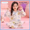 Pijama Feminino Novo 2025 Primavera e Outono Infantil Meninas Manga Longa Outono Crianças Maiores Estilo Ocidental Princesa Roupa de Casa Roupa Externa