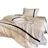 Conjunto de Roupa de Cama Jacquard Renda Estilo Francês Feminino Mistura de Algodão Tencel Linho com uma Vibe Preguiçosa