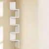 Estantería de Esquina para Baño Montada en Pared, Estantería de Madera Multicapa para Cocina y Hogar