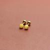 Brincos Studs de Prata Esterlina S999 com Fio Fosco para Mulheres 2021 Nova Moda Fivela de Rosca Conta Redonda para Orelha Anti-queda Brincos Studs de Osso da Orelha