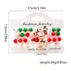 Adornos de Navidad Arcilla Blanda Pulsera de Navidad de Cristal Juego de 12 Pulseras Apiladas Pulsera de Letras Inglesas Papá Noel