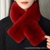 Calentador de Cuello de Felpa 2025 Lujo Ligero para Mujer Otoño e Invierno Piel Sintética de Conejo Versión Coreana Protección Cálida para el Cuello Espesado Fabricante Bufanda