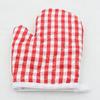 Novas Luvas de Isolamento Anti-Alta Temperatura para Micro-ondas Infantil com Estampa Xadrez Vermelho, Luvas Anti-Queimadura para Forno de Cozinha e Assar, Atacado
