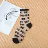 Calcetines de dibujos animados primavera y verano primavera y verano boca profunda calcetines de cristal transparente calcetines invisibles para mujer venta al por mayor de fábrica