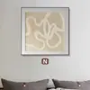 Pinturas Colgantes Color Crema Estilo Vintage, Arte Minimalista, Pinturas Colgantes de Nicho, Estilo Wabi-Sabi, Pinturas Decorativas de Alta Gama, Pinturas de Pie Personalizadas