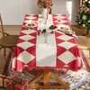 Mantel de Año Nuevo, mantel festivo rojo de Navidad, mantel de ambiente, mantel de comedor, par de manteles, mantel decorativo de estilo navideño.