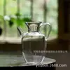 Tetera Pequeña Estilo Dinastía Song, Tetera Alta de Borosilicato con Filtro Integrado para Separación de Té y Agua, Dispensador Pequeño de Agua, Tetera para Té Verde