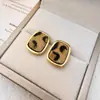 Pendientes de Nuevo Estilo Otoño e Invierno con Estampado Geométrico Leopardo Maillard, Pendientes Estilo Retro Hong Kong, Pendientes Simples, Modernos y Elegantes para Mujer