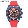 Nuevo reloj MEGIR para hombre, marca de moda, reloj multifunción, resistente al agua, luminoso, deportivo, 2209