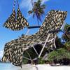 Funda para silla de playa transfronteriza funda para silla de playa de microfibra serie leopardo con impresión digital 3D
