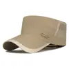 Sombrero Nuevo de Verano para Hombre con Visera Larga, Malla Fina Transpirable, Secado Rápido, Sombrilla, Protector Solar, Exterior, Bordado Tridimensional, Copa Plana