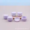 Dispensador de crema de 20g, botella con forma de hongo, tarro de crema morado, tarro de crema facial, tarro de lápiz labial, tarro de mascarilla de barro, tarro de mascarilla facial