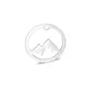 Nuevo colgante de acero inoxidable hueco DIY Montaña Fuji accesorios para entusiastas del montañismo 25*25mm stock de fábrica