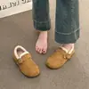 Zapatos tipo Birkenstock con forro de felpa para mujer, nueva colección otoño/invierno 2026, mocasines cálidos, botines sin cordones para la nieve y zapatos de algodón