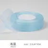 Cinta Transparente de 2.5cm Cinta de Hilo de Nieve Decorativa Cinta Cinta de Color Hecha a Mano Cinta de Moño Ultraligera Cinta para Empaque de Regalo