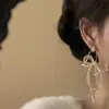 "Qingyu Roudie" Nuevos Pendientes de Borla de Mariposa Hueca Estilo Chino, Estilo Antiguo, Súper tipo Hada, Hermosos Pendientes Dorados para Mujer