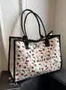 Bolsa de Lona Nueva Kt Cat Tote Bag Gran Capacidad Bolso de Hombro Bolso de Mano para Salir Bolsa de Compras Bolsa para Mamá Estilo Caliente Transfronterizo