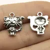19x17mm 1.6g Multicolor DIY Accesorios para Joyería Hecha a Mano Colgante Lindo de Animal Gato