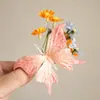 Novo Grampo de Cabelo Doce de Flor de Seda Borboleta para Primavera e Verão, Saídas Diárias, Hanfu, Novo Estilo Chinês, Acessório de Cabelo Versátil para Fotografia