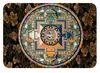 Arte y Cultura Patrimonial Estilo Nacional Mandala Tangka Parche Rectangular de Vidrio de Cristal Imán Suave para Refrigerador Decoración del Hogar
